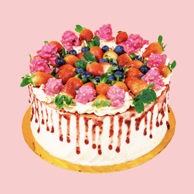 Victoria Sandwich With Berries 9 Inci (Whole) Mamasab