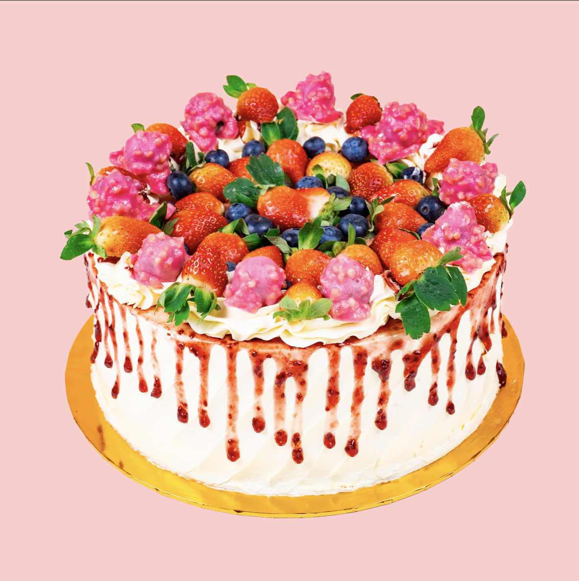 Victoria Sandwich With Berries 9 Inci (Whole) Mamasab