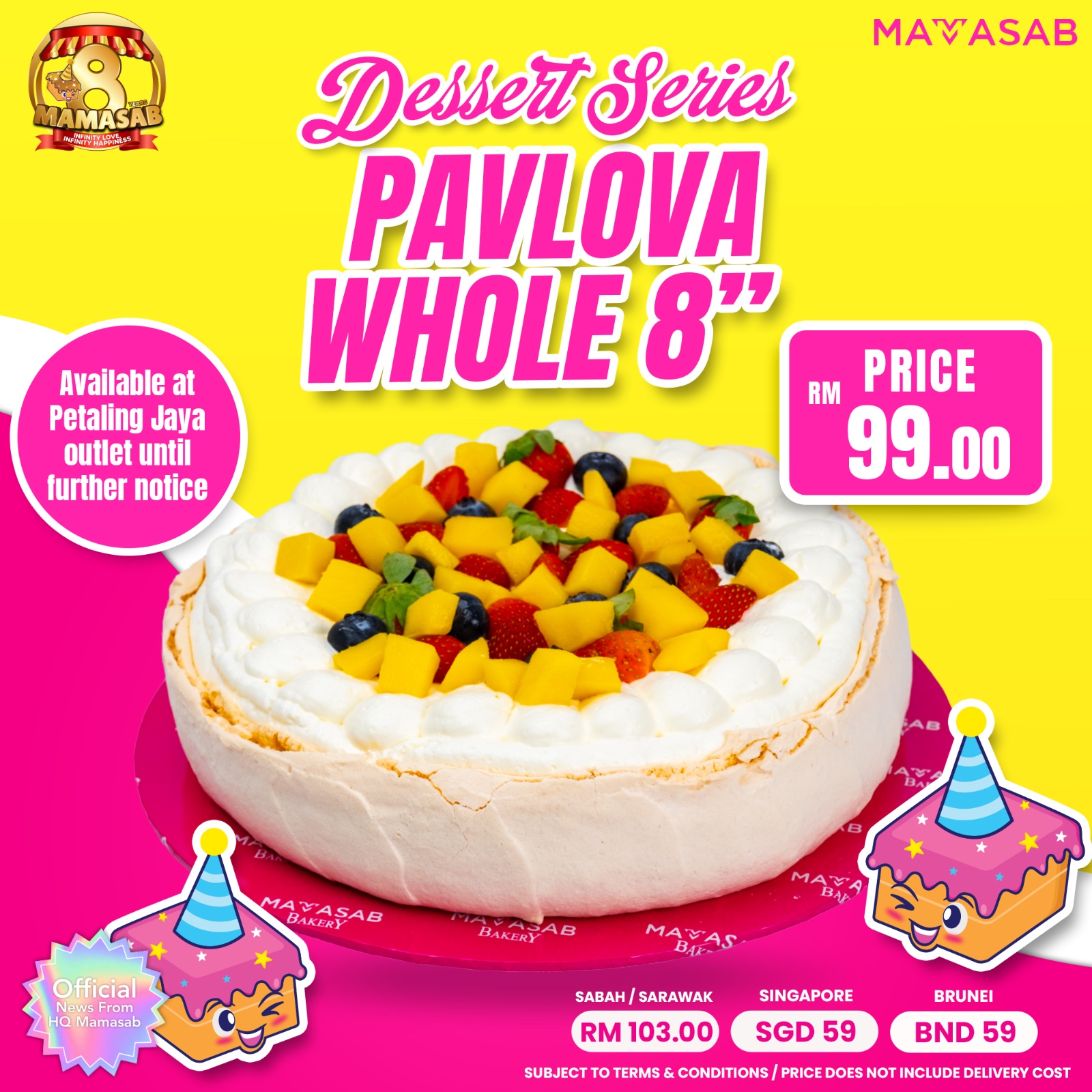Pavlova Whole 9 Inci With Berries Mamasab