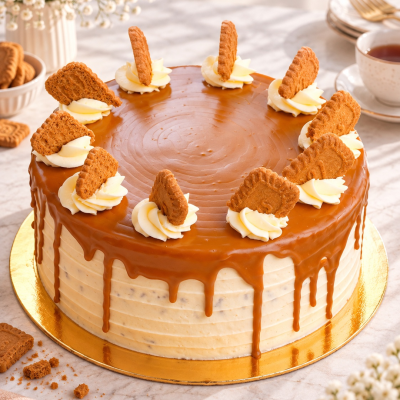 Biscoff Flood Chocolate Cake 9 Inci (Whole) Mamasab